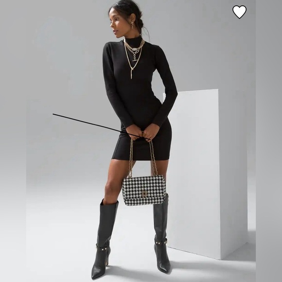 White House Black Market Dresses & Skirts - NWT! WHBM AURA Long Sleeve Mock Neck Mini Dress